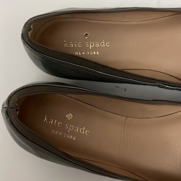 Kate Spade Tock Bow Ballet Flats in Lite Grey Patent Leather Women’s Size 7.5 - Picture 10 of 16
